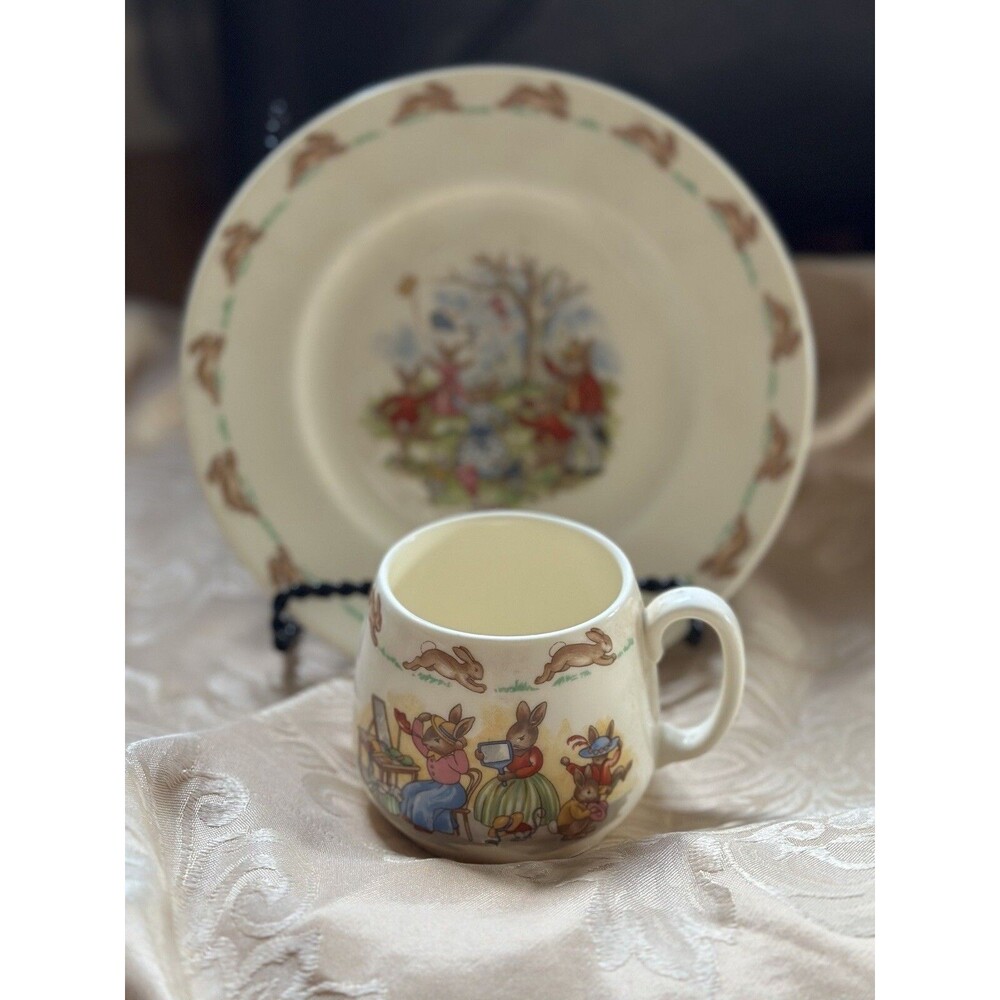 Vintage Royal Doulton Bunnykins Cup And Saucer 1970 Peter Rabbit England